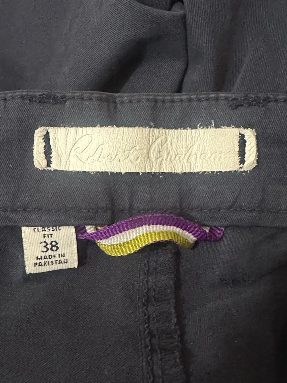 Robert Graham Lonestar Shorts Navy Size 38